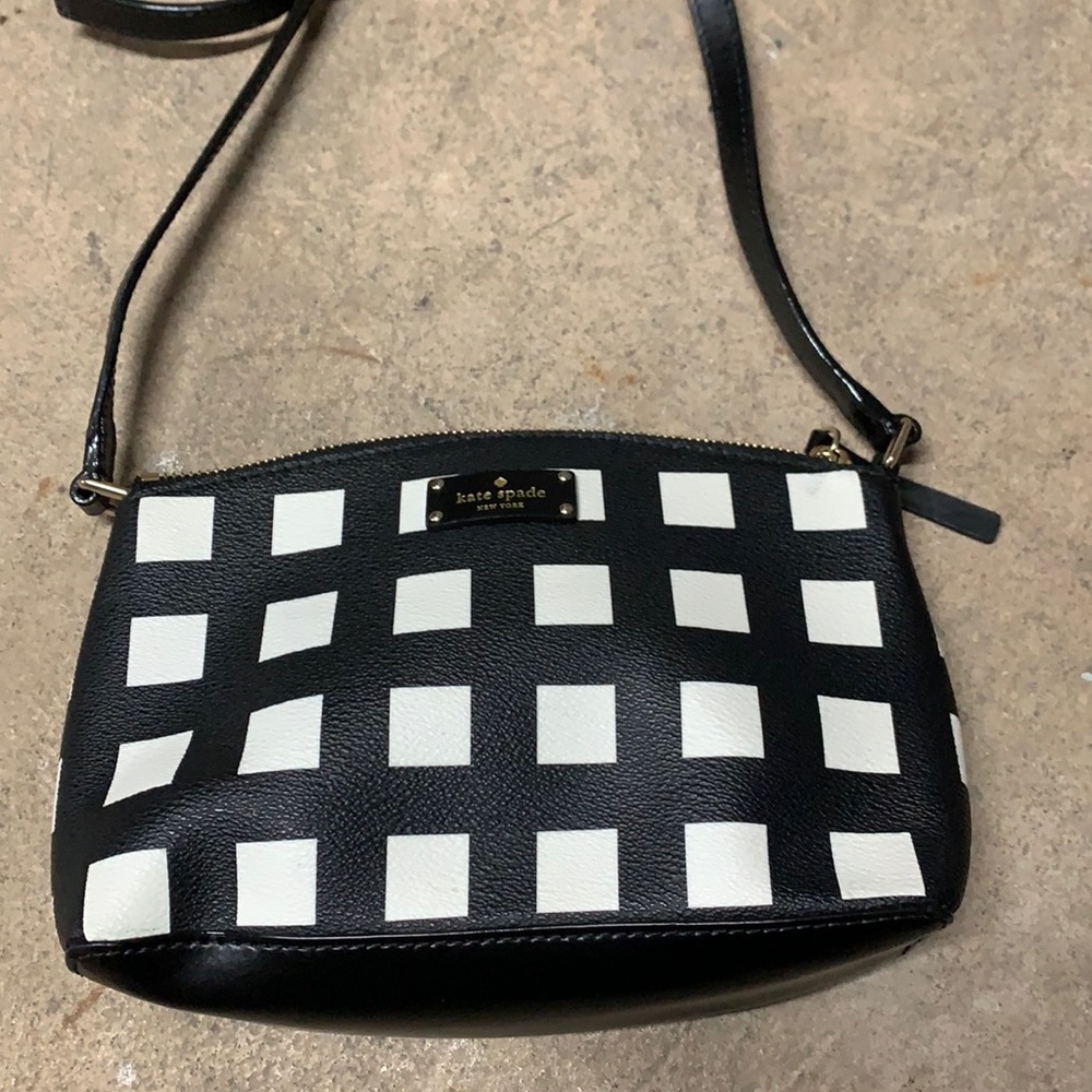 Kate spade purse black and white checkered